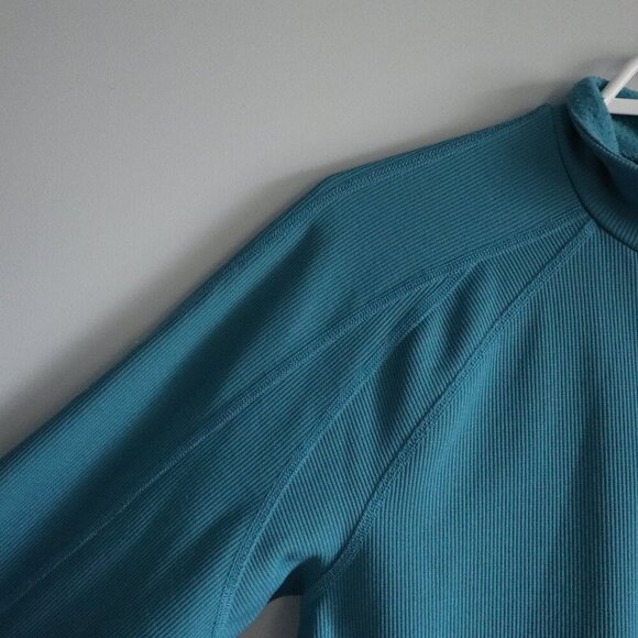 MEC Women's Sz Lrg Blue Full Zip Cycling Active Fleece Ribbed Stretch Jacket - Picture 3 of 15